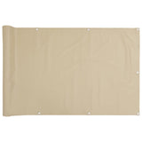 Écran de balcon Vidaxl 75x300 cm Oxford tissu beige