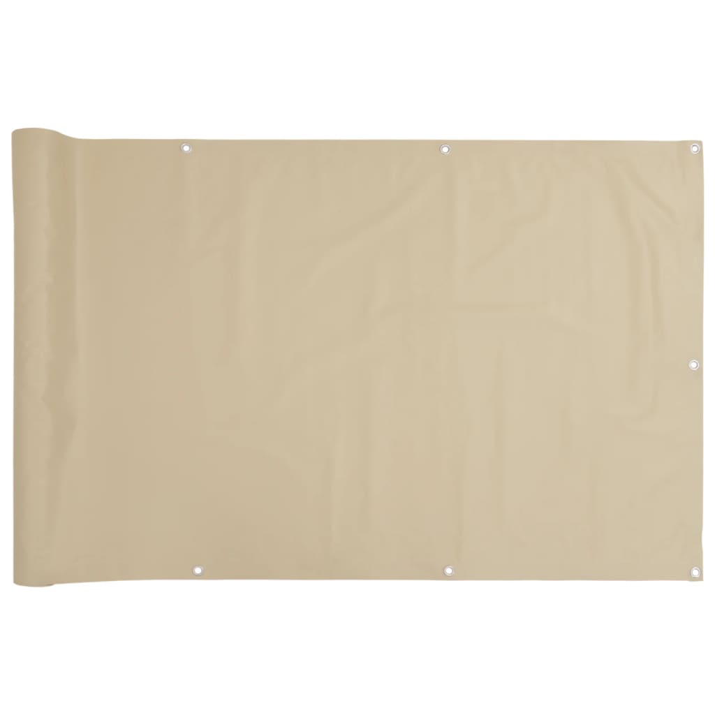 Écran de balcon Vidaxl 90x300 cm Oxford Fabric Beige