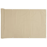 Écran de balcon Vidaxl 90x300 cm Oxford Fabric Beige