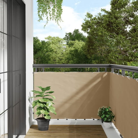 Écran de balcon Vidaxl 90x300 cm Oxford Fabric Beige