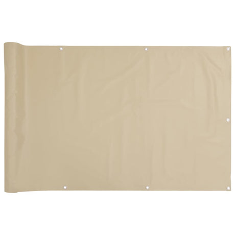 Écran de balcon Vidaxl 90x500 cm Oxford tissu beige