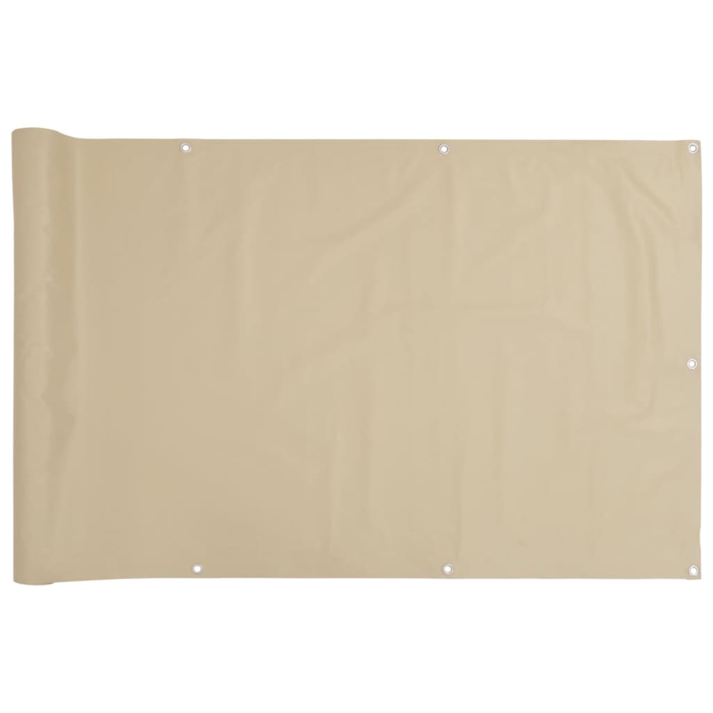 Écran de balcon Vidaxl 120x400 cm Oxford tissu beige