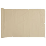Écran de balcon Vidaxl 120x400 cm Oxford tissu beige