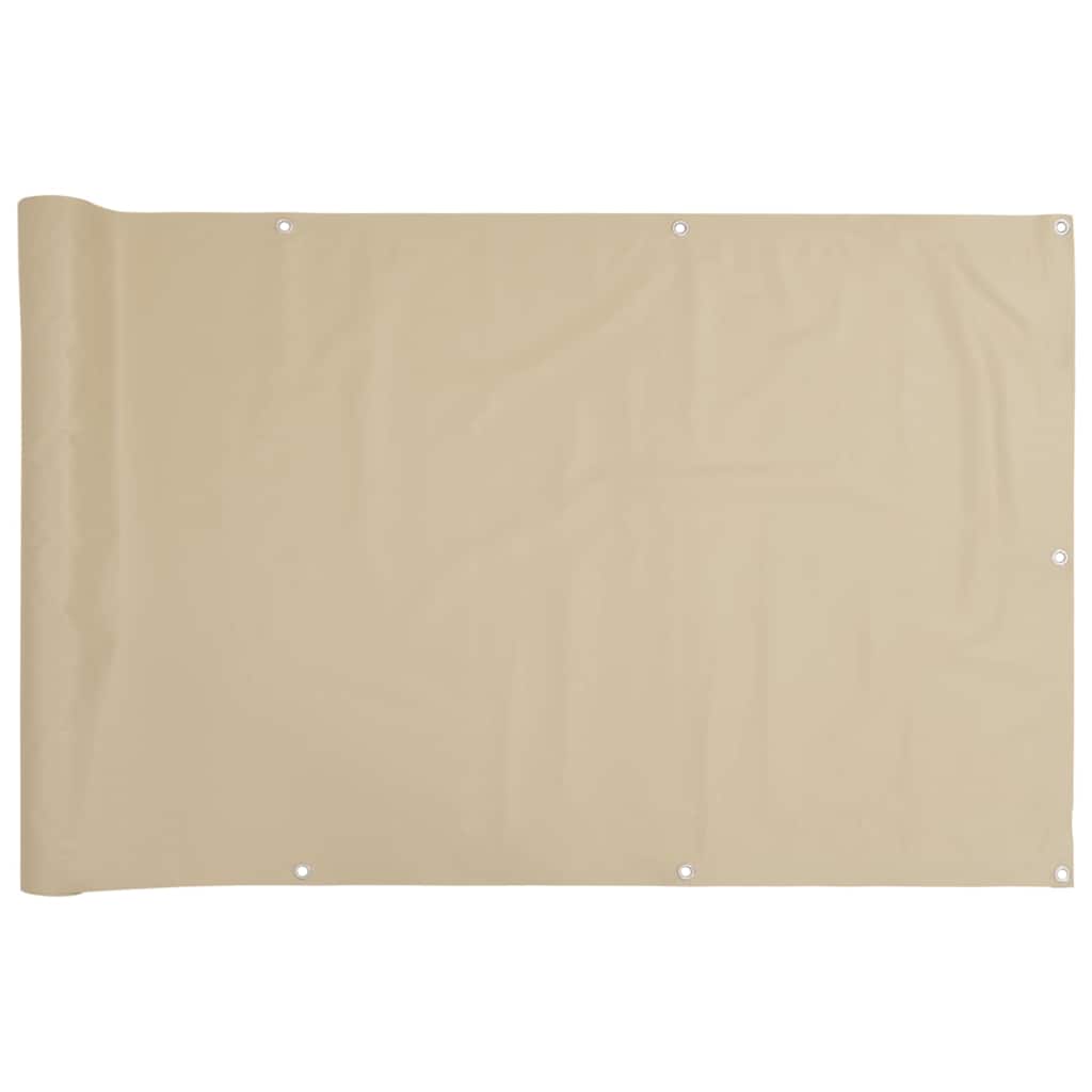 Écran de balcon Vidaxl 120x400 cm Oxford tissu beige