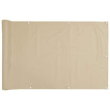 Écran de balcon Vidaxl 120x400 cm Oxford tissu beige