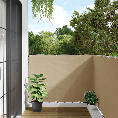 Écran de balcon Vidaxl 120x400 cm Oxford tissu beige