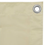 Écran de balcon Vidaxl 75x300 cm Crème en tissu oxford