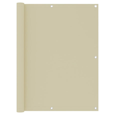 Écran de balcon Vidaxl 120x300 cm Crème en tissu oxford