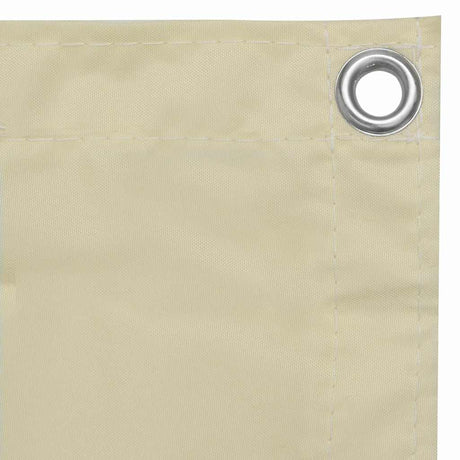 Écran de balcon Vidaxl 120x300 cm Crème en tissu oxford