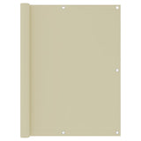 Écran de balcon Vidaxl 120x400 cm Crème en tissu oxford
