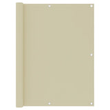 Écran de balcon Vidaxl 120x600 cm Crème en tissu oxford