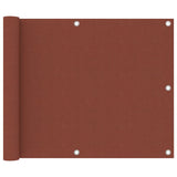 Écran de balcon de Vidaxl 75x300 cm Oxford Tissu Terracotta