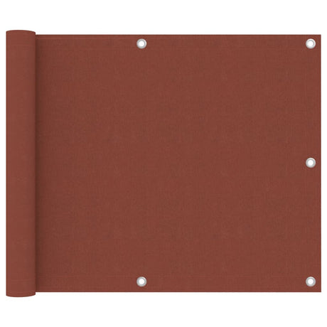 Écran de balcon de Vidaxl 75x300 cm Oxford Tissu Terracotta