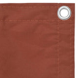 Écran de balcon de Vidaxl 75x300 cm Oxford Tissu Terracotta