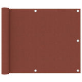 Écran de balcon de Vidaxl 75x500 cm Oxford Tissu Terracotta