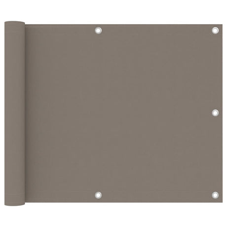 Écran de balcon Vidaxl 75x300 cm Oxford tissu taupe