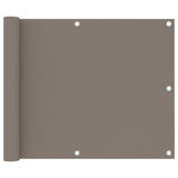 Écran de balcon Vidaxl 75x400 cm Oxford tissu taupe