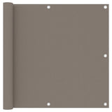 Écran de balcon Vidaxl 90x400 cm Oxford tissu taupe
