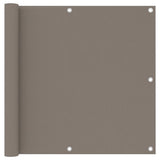 Écran de balcon Vidaxl 90x500 cm Oxford tissu taupe