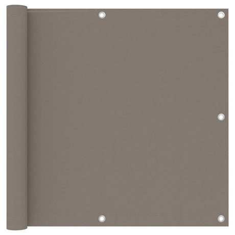 Écran de balcon Vidaxl 90x500 cm Oxford tissu taupe