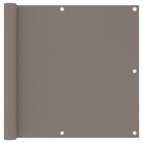 Écran de balcon Vidaxl 90x600 cm Oxford tissu taupe