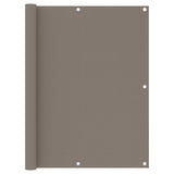 Écran de balcon Vidaxl 120x500 cm Oxford tissu taupe
