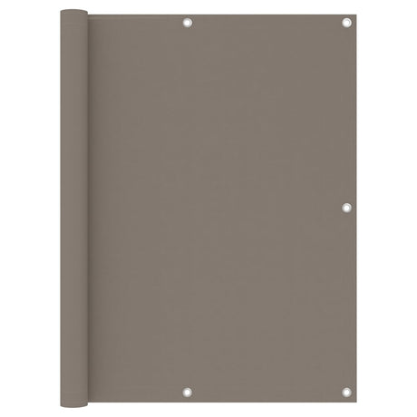 Écran de balcon Vidaxl 120x600 cm Oxford tissu taupe