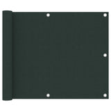Écran de balcon Vidaxl 75x300 cm Oxford tissu vert foncé