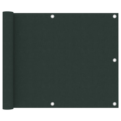 Écran de balcon Vidaxl 75x300 cm Oxford tissu vert foncé