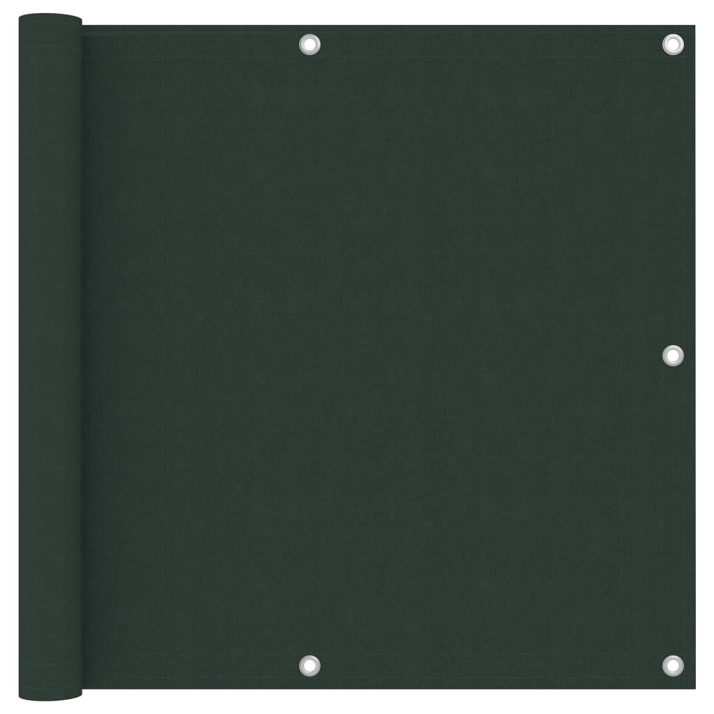 Écran de balcon Vidaxl 90x300 cm Oxford tissu vert foncé
