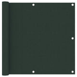 Écran de balcon Vidaxl 90x400 cm Oxford tissu vert foncé