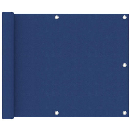 Écran de balcon Vidaxl 75x400 cm Oxford tissu bleu