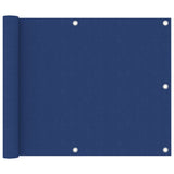 Écran de balcon Vidaxl 75x600 cm Oxford tissu bleu