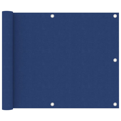 Écran de balcon Vidaxl 75x600 cm Oxford tissu bleu
