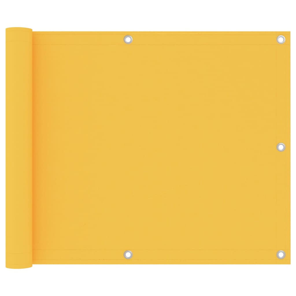 Écran de balcon Vidaxl 75x500 cm Oxford Fabric jaune