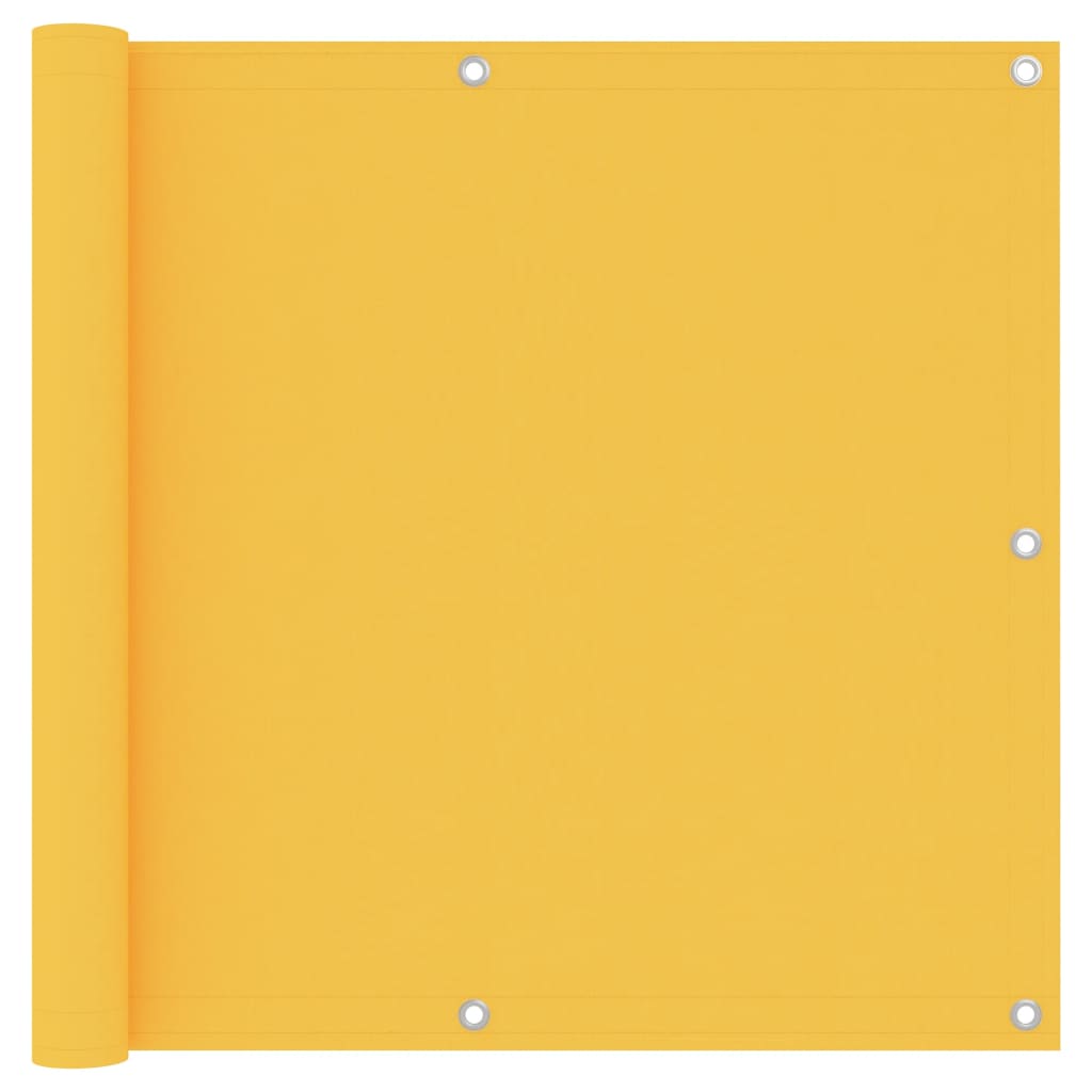Écran de balcon Vidaxl 90x300 cm Oxford Fabric Jaune