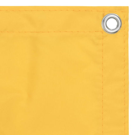 Écran de balcon Vidaxl 90x400 cm Oxford Fabric jaune