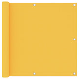 Écran de balcon Vidaxl 90x500 cm Oxford Fabric jaune
