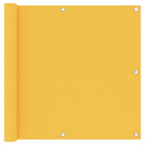 Écran de balcon Vidaxl 90x600 cm Oxford Fabric jaune