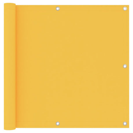 Écran de balcon Vidaxl 90x600 cm Oxford Fabric jaune