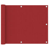 Écran de balcon Vidaxl 75x500 cm Oxford Fabric Red