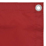 Écran de balcon Vidaxl 75x600 cm Oxford Fabric Red