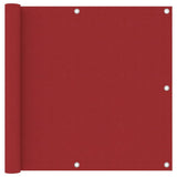 Écran de balcon Vidaxl 90x500 cm Oxford Fabric Red