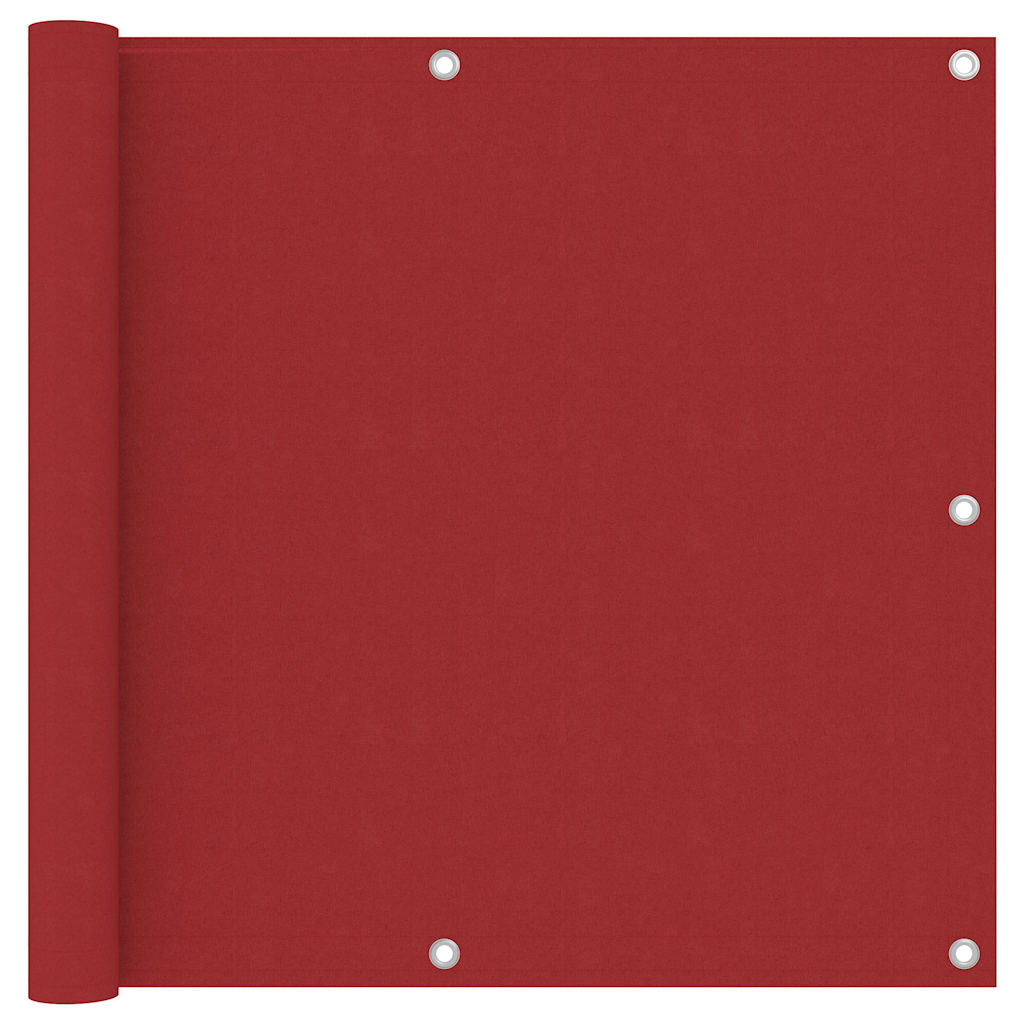 Écran de balcon Vidaxl 90x500 cm Oxford Fabric Red
