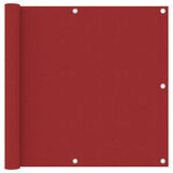 Écran de balcon Vidaxl 90x500 cm Oxford Fabric Red