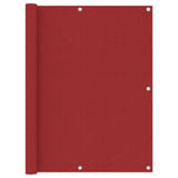 Écran de balcon Vidaxl 120x600 cm Oxford tissu rouge
