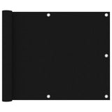Écran de balcon Vidaxl 75x300 cm Oxford tissu noir