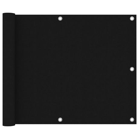 Écran de balcon Vidaxl 75x500 cm Oxford tissu noir