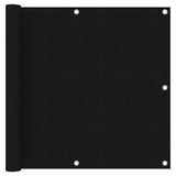 Écran de balcon Vidaxl 90x300 cm Oxford tissu noir