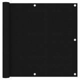 Écran de balcon Vidaxl 90x400 cm Oxford tissu noir